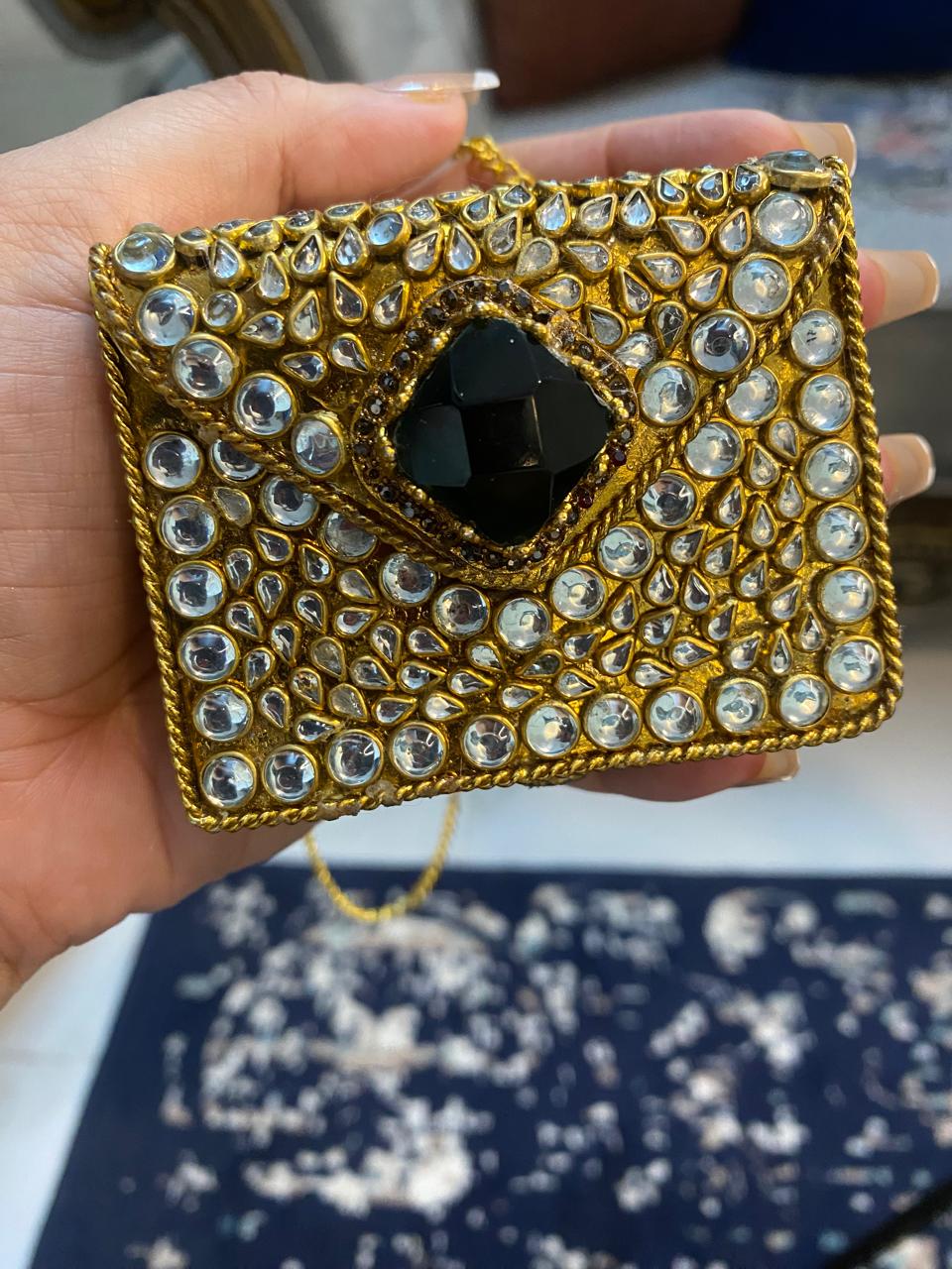 Luxe Noir Glam Clutch