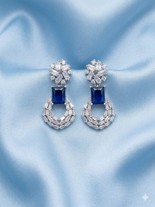 Silver-Toned Statement Earring
