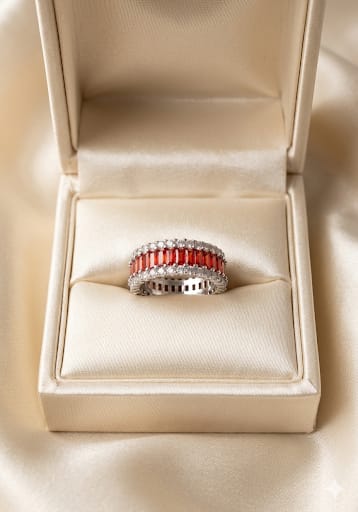 Crimson Spark ring
