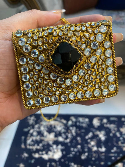Luxe Noir Glam Clutch