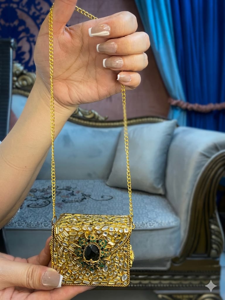 Luxe Noir Glam Clutch
