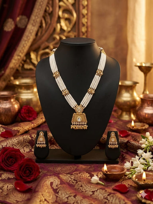 Rajwadi Kundan set