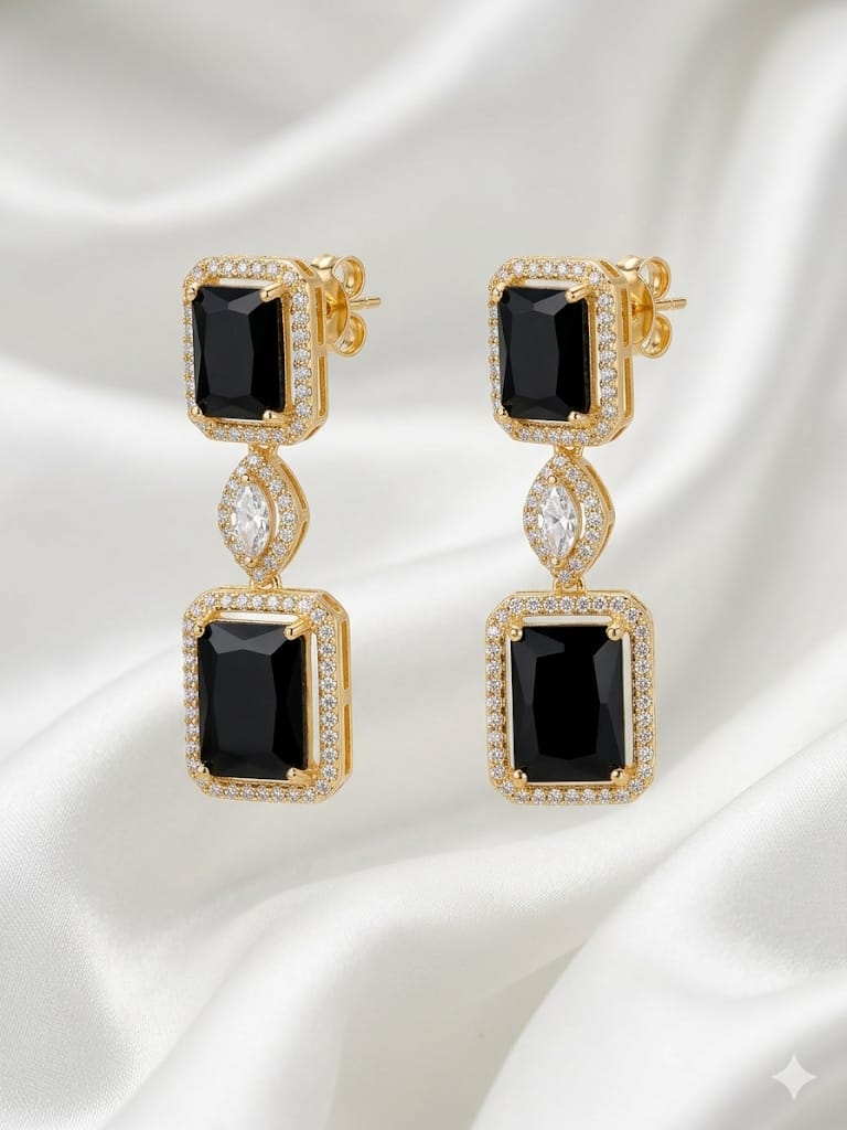 Huggie teardrop bar earring