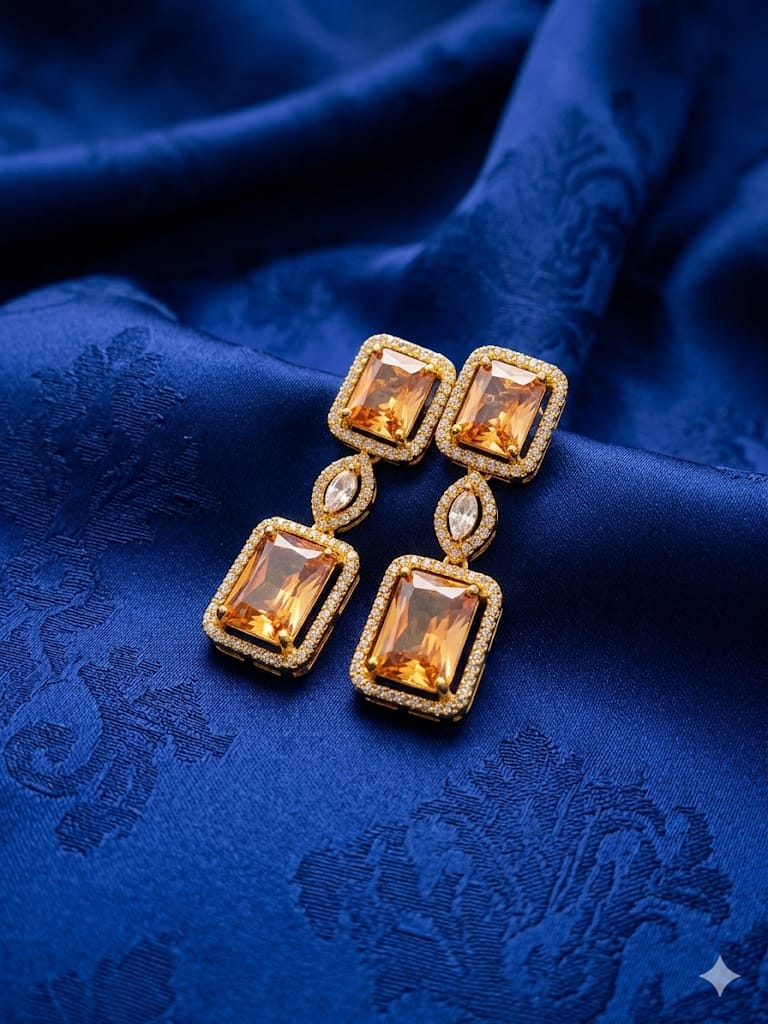 Huggie teardrop bar earring