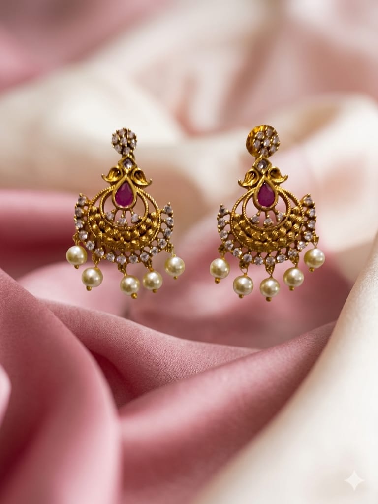 SouthIndian kundan earring