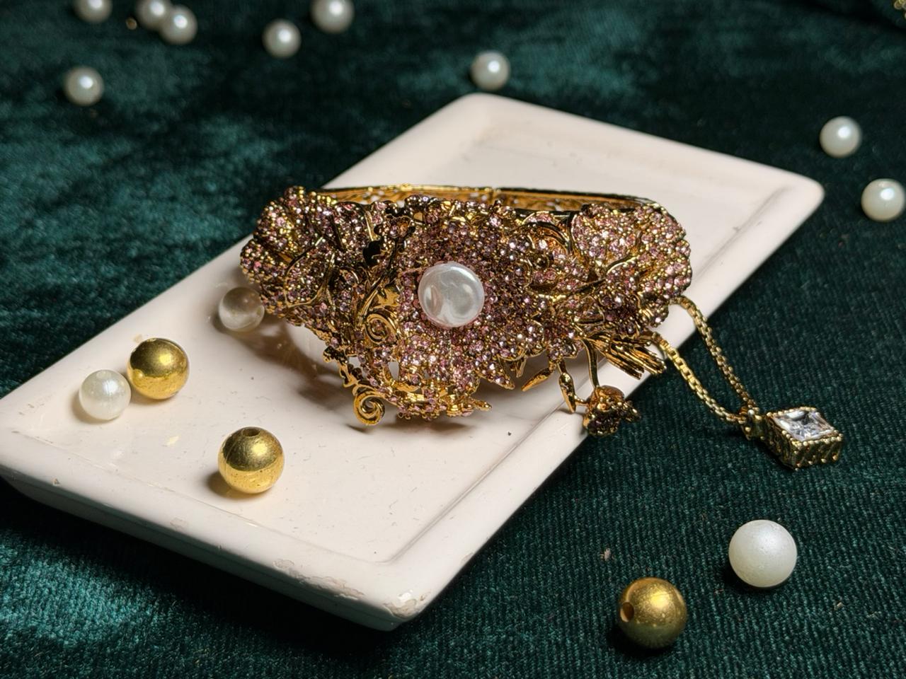 Pink Champagne Petal Bangle