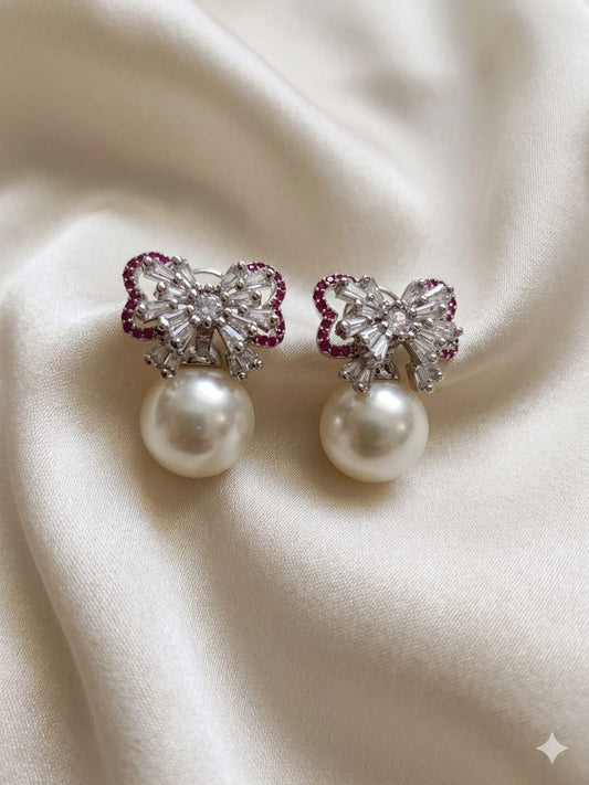Silver Butterfly Earring