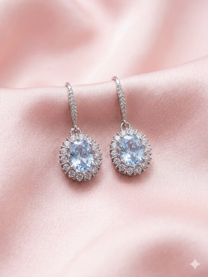 Crystal Halo Drop Earrings