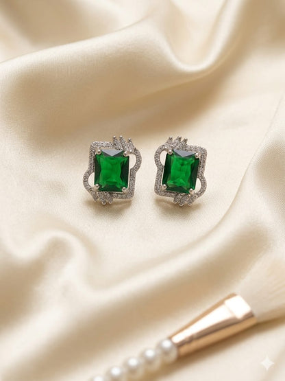 Emerald  Cut earring