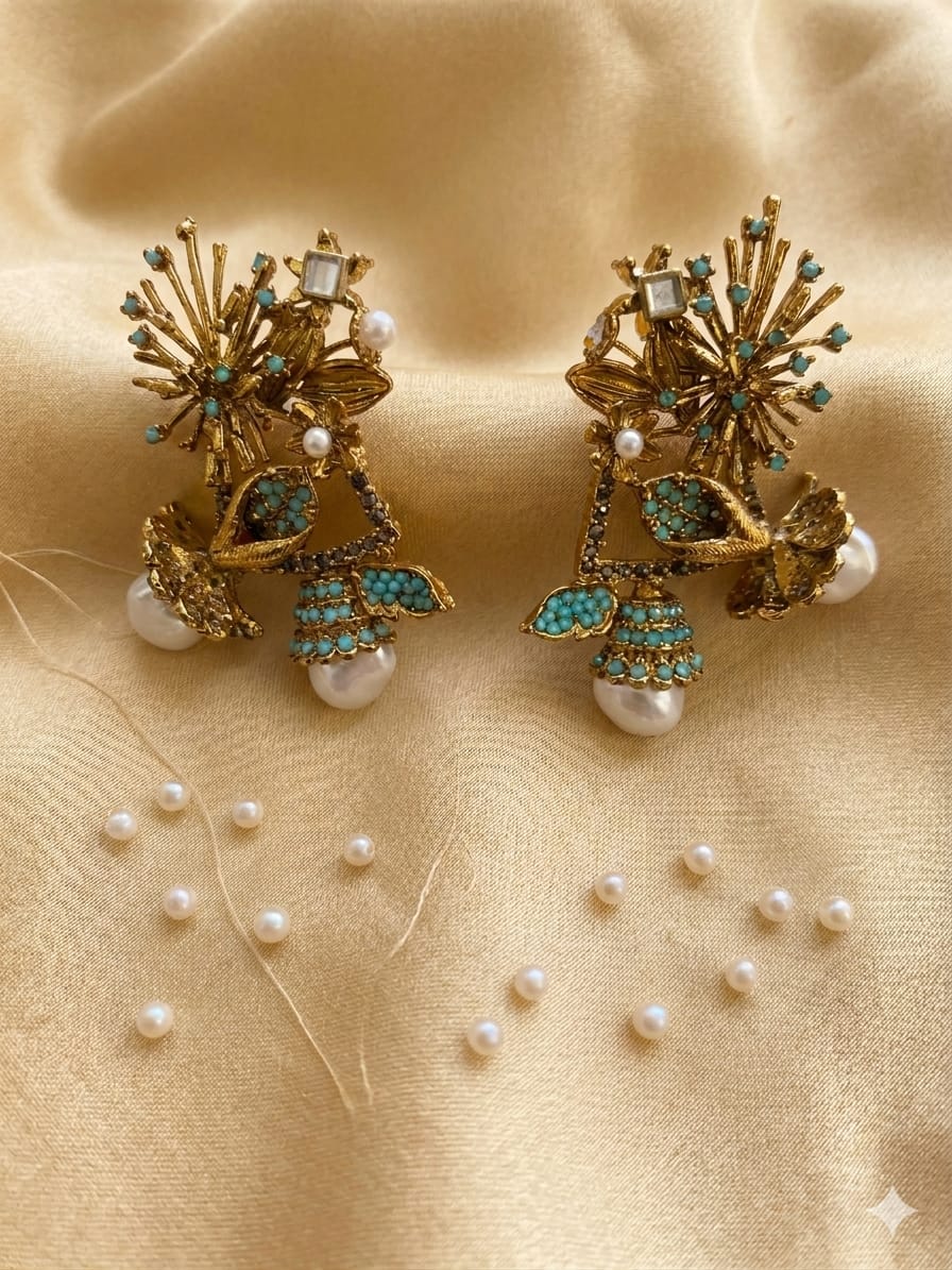 Turquoise Preal Earrings