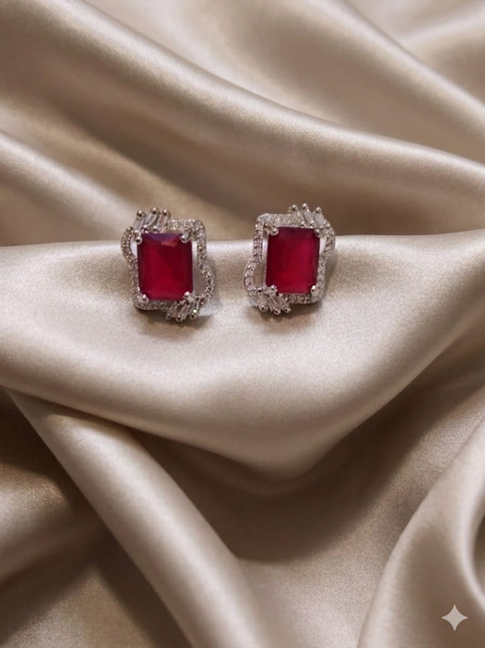 Emerald  Cut earring