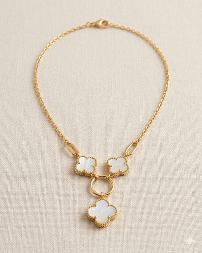 Elegant triple Gem Necklace
