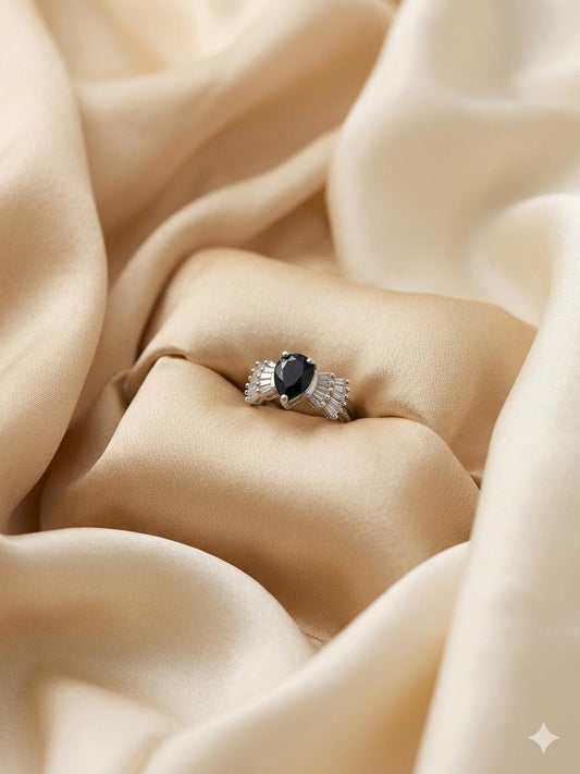 Teardrop Halo Ring
