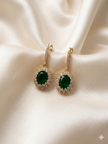 Crystal Halo Drop Earrings