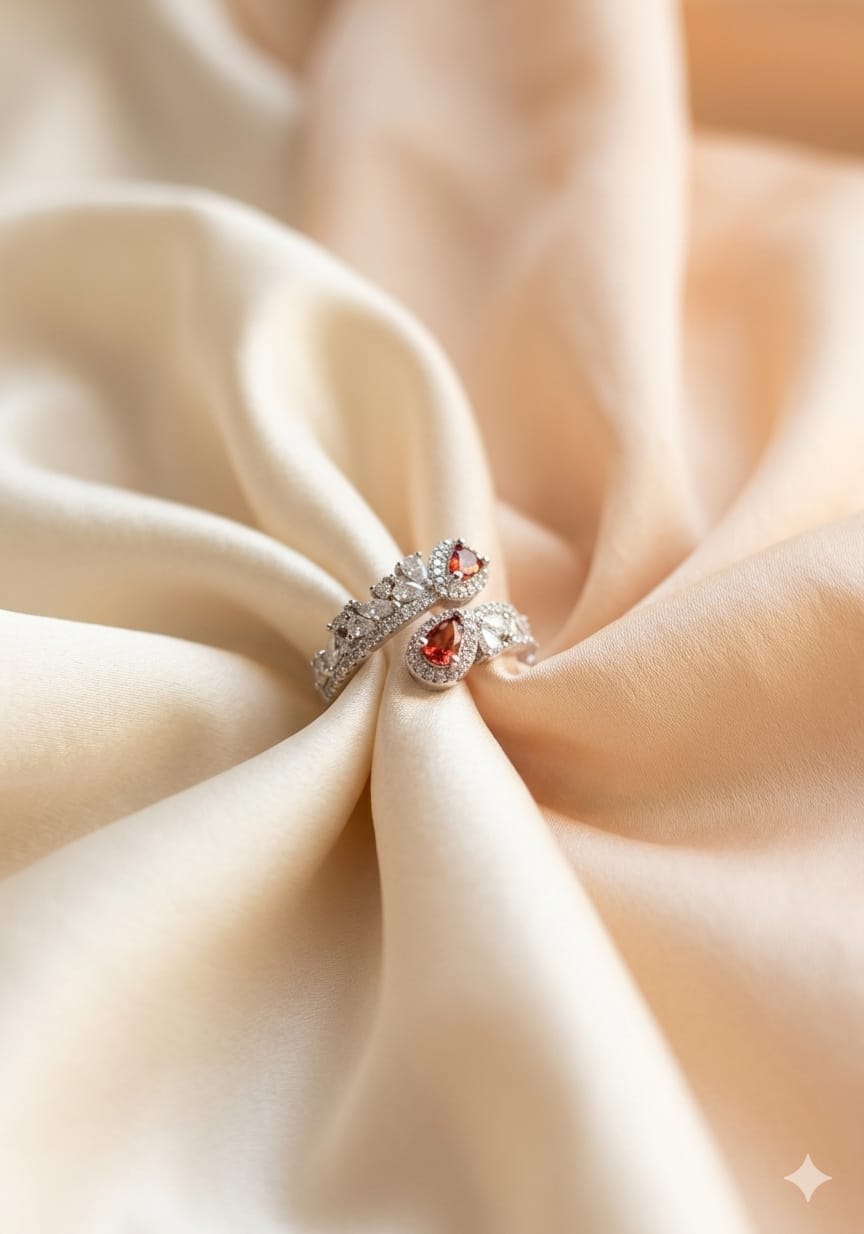 Blush Petal Wrap Ring