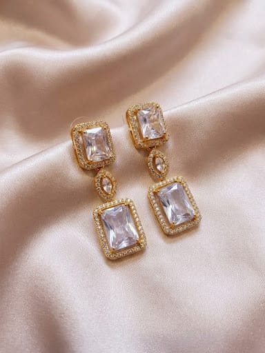 Huggie teardrop bar earring