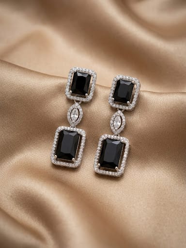 Huggie teardrop bar earring