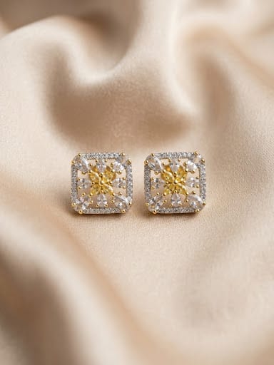 Bar Galaxy ( Silver plated one carat) Earrings